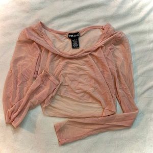 Wet Seal Long Sleeve Mesh